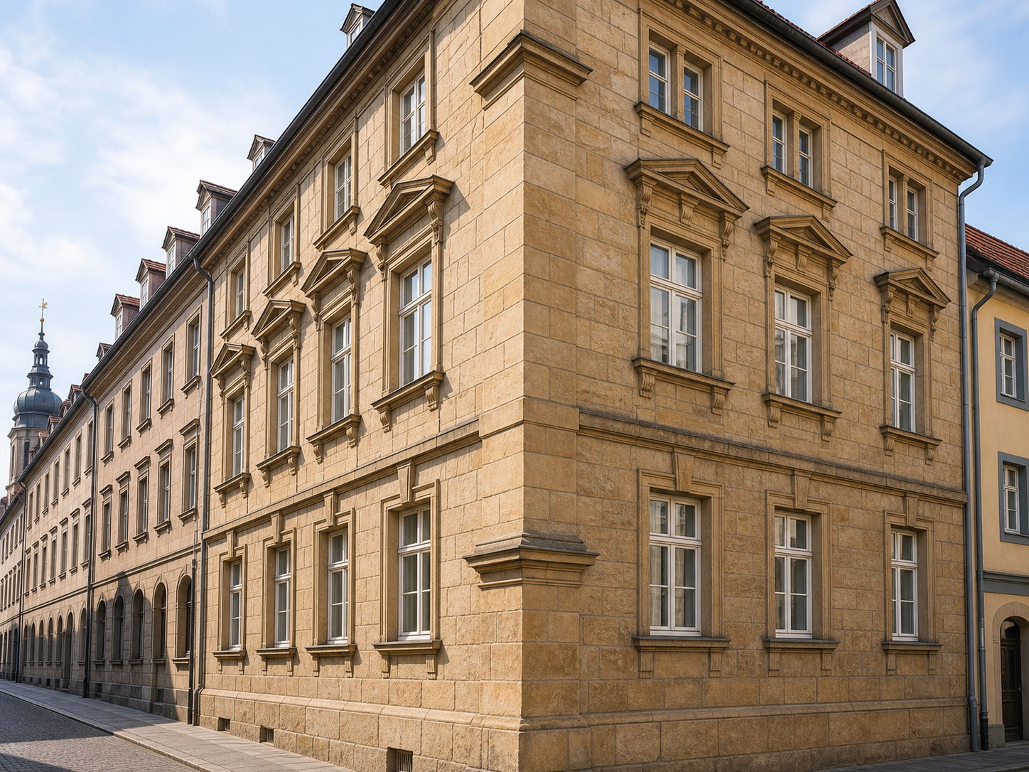 Würzburg historische Altstadt – typische Hausfassaden für Fassadenreinigung